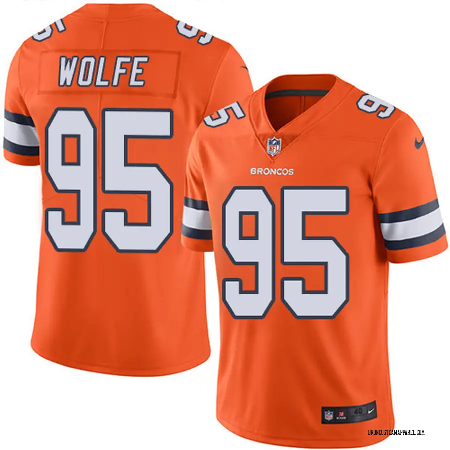 Derek Wolfe Denver Broncos Men's Elite Color Rush Jersey - Orange
